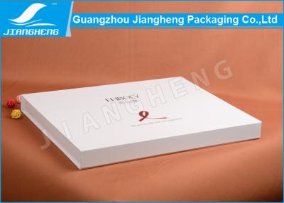 China Big White Book Shaped Cardboard Gift Boxes With Custom Logo Hot Stamped for sale