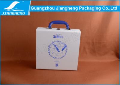 China SGS White PU Leather Packaging Box Customized Logo With EVA Padding Insert for sale