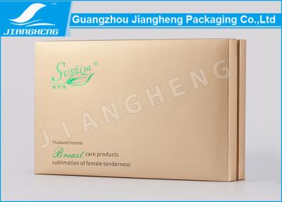 China Lid / Based Custom Printed Cosmetic Boxes Luxury Golden Cardboard Makeup Gift Boxes for sale