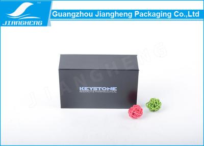 China Black Silver Hot Stamping Essential Oil Packaging Boxes Folding Storage Box for sale