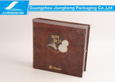 China Brown Book Shape Cardboard Gift Boxes For Face Cream / Toner / Skin Care Product for sale