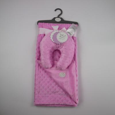 China Disposable 100% Polyester Embossed Solid Color Micro Mink Baby Blanket for sale