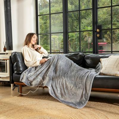 China Folded Electric Heating Blanket Thermal Blanket With Thermostat Soft Plush Machine Washable for sale