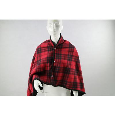 China Disposable High Quality Plaid Printed Fleece Airline Mantas Blankets for sale