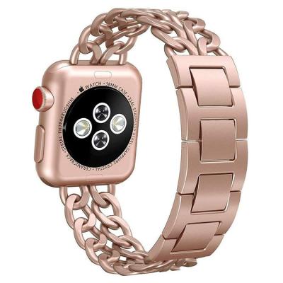 China New Design Keepwin Stainless Steel Denim Watchband Apple Watch Band Stainless Steel Strap For iWatch 7 Series 6 5 4 3 2 1 for sale