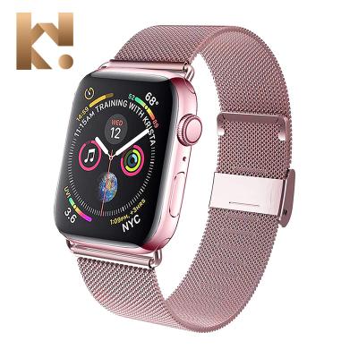 China Fashion Keepwin Good Quality Watch Band Luxury Steel Stainless Steel Mesh Belt 38mm 40mm 41mm 42mm 44mm 45mm For Apple Watch Band for sale