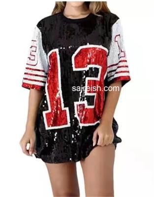 China Sexy Saireish Sorority Number 13 Sequin Alibaba Shirt Anti-Static Casual Outfits for sale