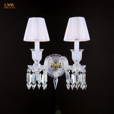 China Traditional Crystal Wall Sconces Lnw Lighting 2Lamp Crystal Wall Sconces Lighting Shade Wall Sconces for sale