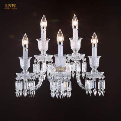 China Traditional Crystal Wall Sconces Lnw Lighting 5Lamp Crystal Wall Sconces Lighting Shade Wall Sconces for sale