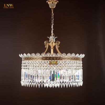 China Traditional top luxury all copper crystal lamp special lamp for luxury villa for sale