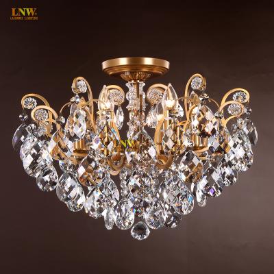 China Crystal Traditional Bronze Chandelier LED Crystal Lamp for sale