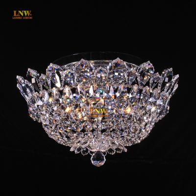 China Traditional Crystal Lighting Smoke Gray Crystal Ceiling Lamp Chandelier for sale