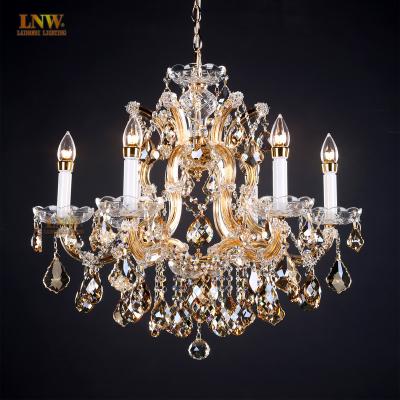 China New Maria Theresa Chandelier Hotel Modern Large Traditional Crystal Pendant Light Projector Luxury LED Decorative Lamp Crystal Chan for sale