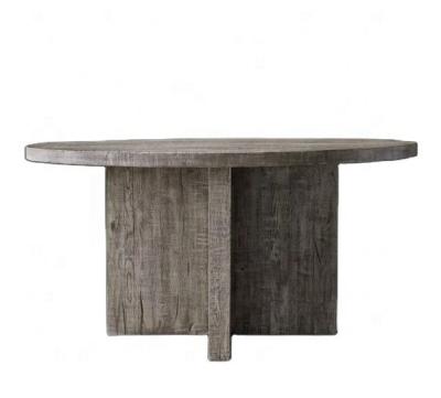 China Oak Plank Reclaimed Wood Dining Table HLM38 Log Dining Table for sale