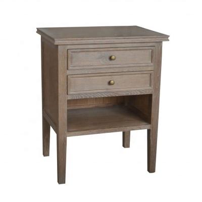 China Hamptons Partrack Bedside Table Bedside Cabinet Antique Wood Furniture Solid Wood Nightstand Wood for Living Room Bedroom for sale