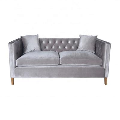 China French Luxury Removable Cover Living Room Chesterfield Furniture Fabric Upholstered Wooden Legs Sofa Set Modern Couch for sale