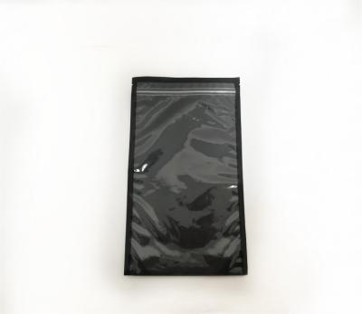 China One side disposable high quality clear plastic bag and one side black antistatic plastic zipper bag for industrial electronics for sale