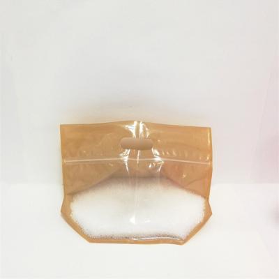 China Disposable Custom Design One Side Clear Wrapping Pouch Plastic Roast Chicken Packaging Bags For Hot Chicken With Punch Hole for sale