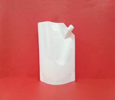 China China Wholesale Disposable Plastic Spout Bag Stand Up Bag Daily Used White Plastic Spout Bag For Washing Powder for sale