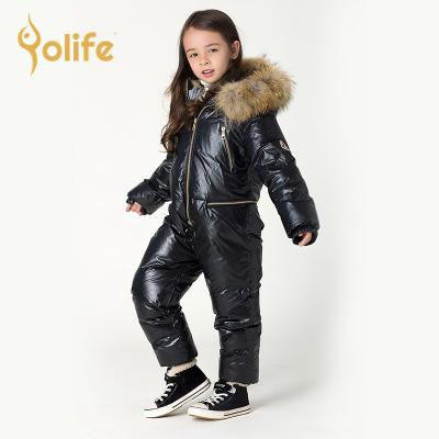 China Anti-wrinkle winter boys ski suit girls clothing outwear thick kids clothes siamese snowsuit for sale