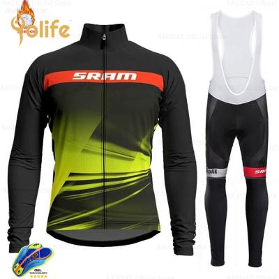 China 2021 Winter Jersey Scottes-rc Fleece Clothing MTB Cycling Bib Breathable Pants Set Uniform Bike Maillot Ciclismo Hombre for sale