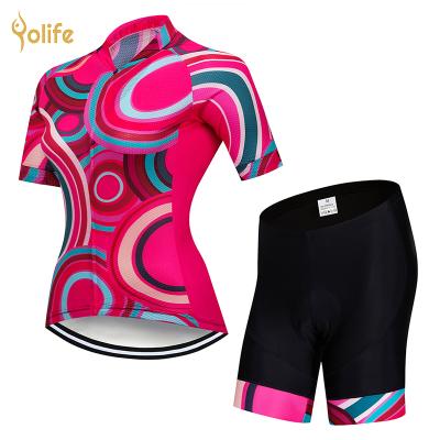 China Breathable Yolife 2021 New Customize Variety Print Women Cycling MTB Bike Set Clothing Quicky Dry Men Women Cycling Jersey Clothes for sale