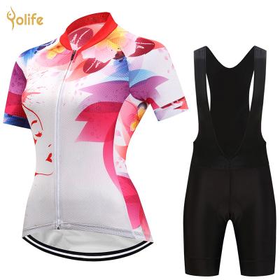 China Yolife Breathable 2021 New Women Tank Top Breathable Short Sleeve Printing Quick Dry Cycling Tank Top Women for sale