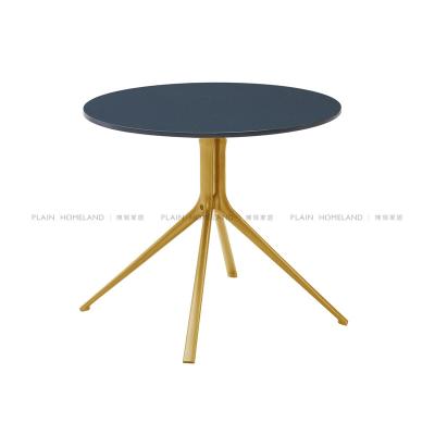 China OEM& ODM Wind Available Metal Frameround Marble Countertop Coffee Table Single Side Table for sale