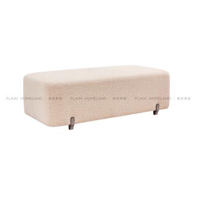 China Removable Cover Change Shoe Bench Storage Stool Storage Sneak Long Ottoman Bench Stool With Fabric Pouf for sale