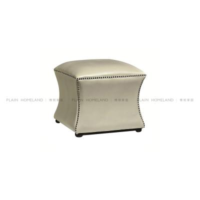 China Removable Cover High Quality Popular Style Small Ottoman Items Leather Cube Ottoman White for sale