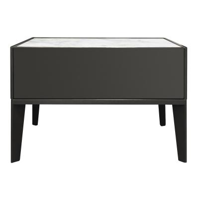 China (Other) Adjustable Leg High Solid Wood Square Black Base Sintered Stone Cabinet for sale