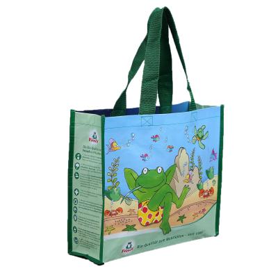 China Logo Promotional Reusable Grocery Shopping Customized Wholesale Eco-friendly PP Woven Tote Bag for sale