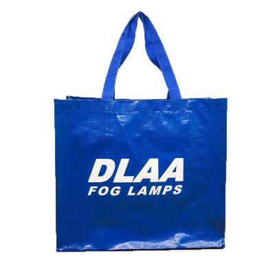 China Promotional Custom Printing Reusable Grocery Tote Shopping Recycle Reusable PP Woven Bag for sale