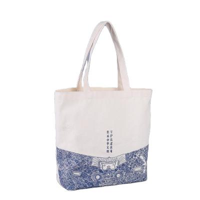 China Custom Printing Eco-Friendly Wholesale Eco-friendly Tote Shopping Canvas Bag Blank Cotton Bag for sale