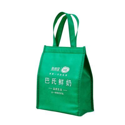 China Custom Reusable Insulated Grocery Seafood Picnic Bag Insulated Nonwoven Milk Cooler Bag for sale