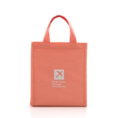 China Custom Small Fashion Logo Printing Waterproof Polyester Thermal Insulation Lunch Bag for sale