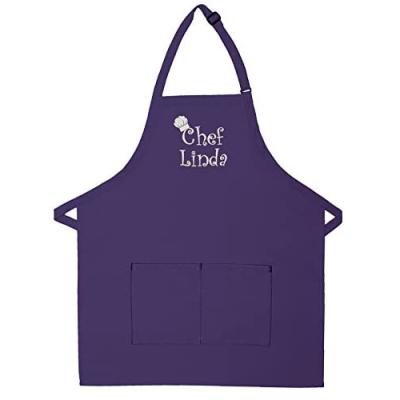 China Custom Printing Promotional Kitchen Cleaning Cooking GRILL Work Apron Cotton Bib Chef Apron for sale