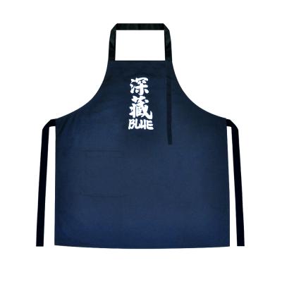 China Wholesale Customized Printed Adjustable Strap Chef Cooking Cotton Bib Cleaning Apron With Pocket for sale