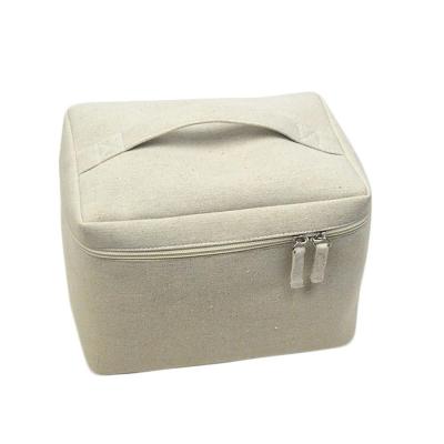 China Canvas Reusable Portable Bra Zipper Storage Underwear Customized Customized Travel Cosmetic Bag for sale