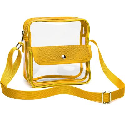 China PVC Fashion Travel Women Zipper Shoulder Backpack Lady Clear PVC Cross - Body Bag for sale