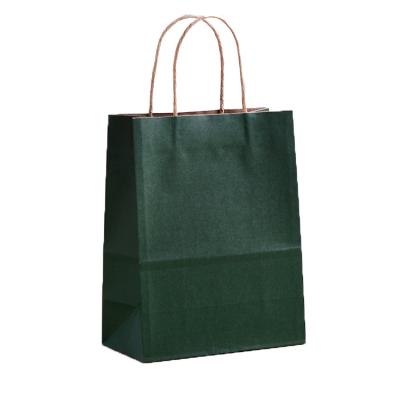 China Disposable Promotional Cheap Custom Printed Packaging Gift Kraft Paper Shopping Bag for sale