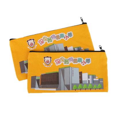 China Wholesale Gift Polyester Makeup School Bag Small Cosmetic Bag Customized Logo Zipper Pouch for sale