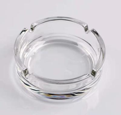 China Wholesale High Quality Round Luxury Crystal Glass Ashtrays For Business Gift Eco-friendly for sale