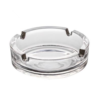 China 2019 Eco-Friendly Wholesale Unique Products High Quality Clear Round Luxury Glass Cigar Ashtrays For Custom Logo for sale