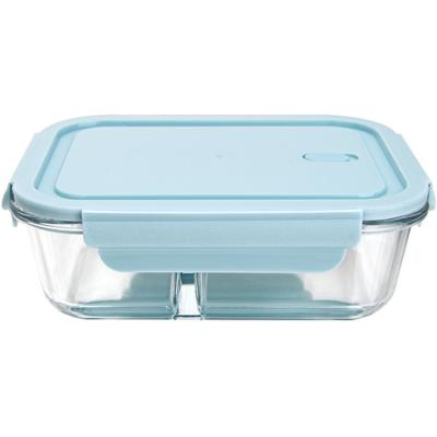 China Wholesale Rectangular Container Food Borosilicate Freshness Preservation Pyrex Glass Bento Box Lunch Box for sale