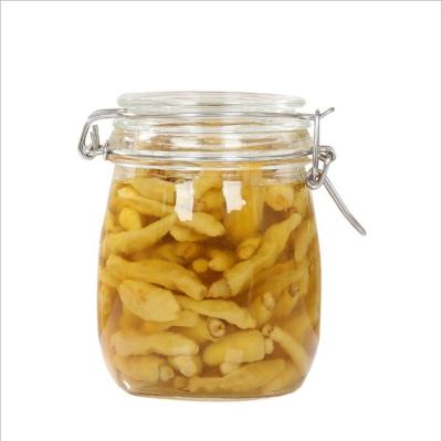 China Wholesale Viable Large Capacity Bulk Storage Tamper Proof Sealed Glass Jars With Clip Lid for sale