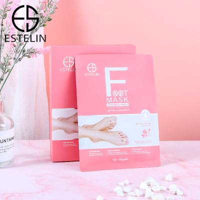 China Natural Organic Custom Private Label Cocoon Foot Nourishing Removal Rose Exfoliating Foot Skin Mask for sale