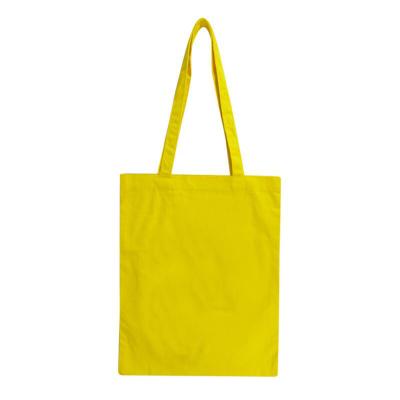 China Wholesale Custom High Quality Reusable Promotional Yellow Eco Cotton Tote Canvas Bag Waterproof In Shopping Bag for sale