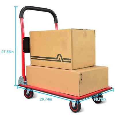 China Storage Cart Platform Swivel Wheels Heavy Duty Dolly Moving Platform Hand Truck Platform Hand Truck Push Cart for sale