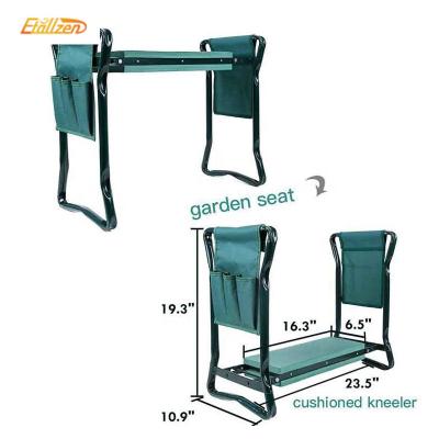 China Eco-Friendly Deep Foldable Garden Folding Seat Bench Pad Bench Stool Garden Kneeling Kneeler with Handles for Gardening for sale